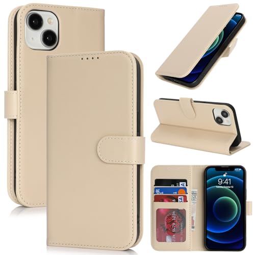 SunYoo Schutzhülle für iPhone 13 Mini mit Kartenhalter, für iPhone 13 Mini, Brieftaschen-Schutzhülle für Damen und Herren, PU-Leder, stoßfest, Magnetschnalle, Ständer, Klapphülle, Beige SunYoo Schutzhülle für iPhone 13 Mini mit Kartenhalter, für iPhone 13 Mini, Brieftaschen-Schutzhülle für Damen und Herren, PU-Leder, stoßfest, Magnetschnalle, Ständer, Klapphülle, Beige von SunYoo