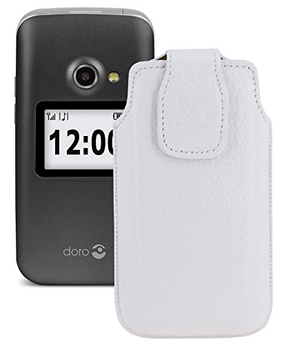 Original Suncase Tasche kompatibel mit Beafon SL605 Hülle Leder Etui Handytasche Ledertasche Schutzhülle Case in vollnarbiges-Weiss Original Suncase Tasche kompatibel mit Beafon SL605 Hülle Leder Etui Handytasche Ledertasche Schutzhülle Case in vollnarbiges-Weiss von Suncase