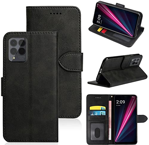 Suncase Book-Style Tasche kompatibel mit T Phone Pro 5G Hülle Case Wallet Schutzhülle mit Standfunktion (Spezielle Anfertigung) in schwarz von Suncase