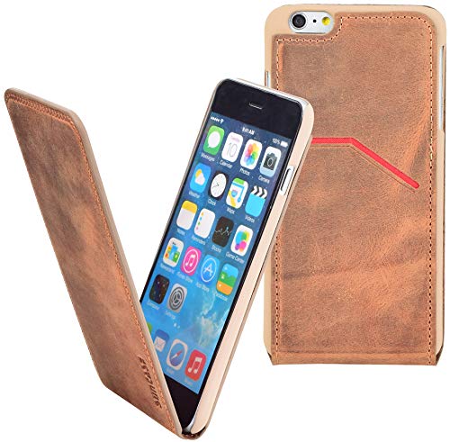 Suncase Flip-Style Tasche kompatibel mit iPhone 6 Plus | iPhone 6s Plus Ledertasche Leder Schutzhülle Case Hülle antik-Cognac Suncase Flip-Style Tasche kompatibel mit iPhone 6 Plus | iPhone 6s Plus Ledertasche Leder Schutzhülle Case Hülle antik-Cognac von Suncase