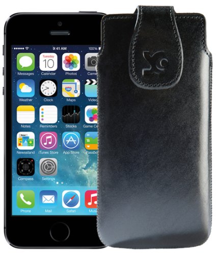 Suncase Original Echtleder Tasche für | Apple iPhone SE/iPhone 5S | Leder Etui Handytasche Ledertasche Schutzhülle Case Hülle in schwarz Suncase Original Echtleder Tasche für | Apple iPhone SE/iPhone 5S | Leder Etui Handytasche Ledertasche Schutzhülle Case Hülle in schwarz von Suncase