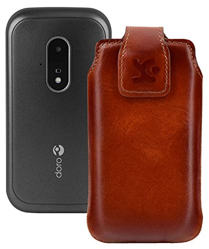 Suncase Original Tasche kompatibel mit Beafon SL720 Hülle Leder Etui Handytasche Ledertasche Schutzhülle Case in Burned Cognac Suncase Original Tasche kompatibel mit Beafon SL720 Hülle Leder Etui Handytasche Ledertasche Schutzhülle Case in Burned Cognac von Suncase