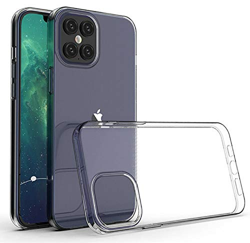 Suncase TPU Silikon Tasche kompatibel mit iPhone 12 | 12 Pro (6.1") Hülle Case Schutzhülle Handytasche Cover (2 x Stück) in transparent von Suncase