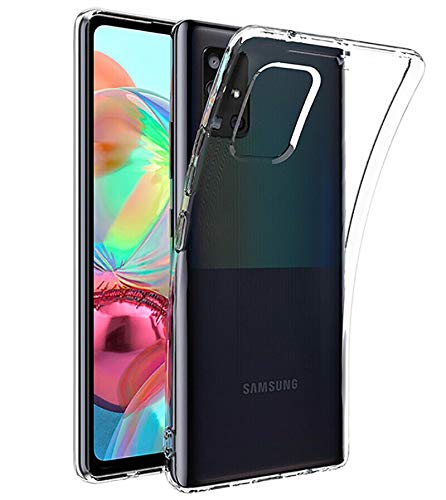 Suncase Transparent Silikon Hülle kompatibel mit Samsung Galaxy M51 - Stoßfest Klar Flexibel Durchsichtige TPU Case Handyhülle Schutzhülle Inkl. Folie Glas von Suncase