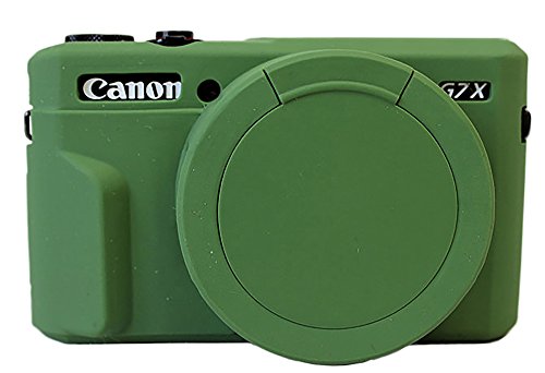 Abnehmbare Objektivabdeckung Silikon Gel Gummi weiche Kamera Fall Abdeckung für Canon PowerShot G7x Mark II Kamera grün von SundayZaZa