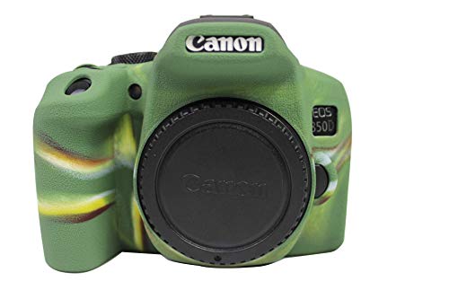 Silikon-Kameratasche kompatibel für Canon EOS 850D Schutzgummi Weichkamera Gel Cover Cover Green von SundayZaZa