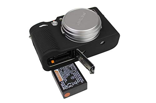Silikongel-Kameratasche Kompatibel für Fujifilm x100v Schutzgummi Weiche Kameraabdeckung Tasche Schwarz von SundayZaZa