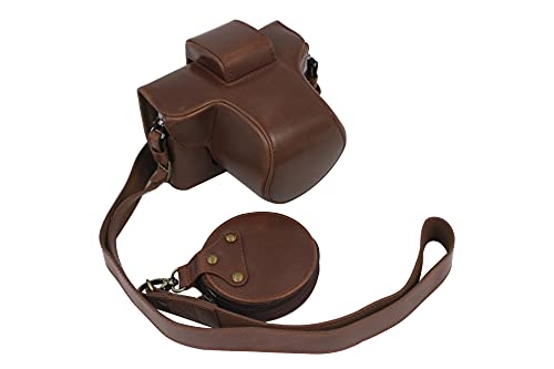 Vollschutz PU-Leder-Kameratasche mit Bodenöffnung für Nikon Z fc spiegellose Kamera im DX-Format mit Objektiv-Kit-Set von SundayZaZa