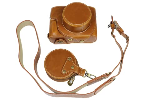 Vollständiger Schutz untere Öffnung PU-Leder-Kamera-Etui für Fujifilm X-E4 XE4 mit Objektiv-Kit-Set Braun von SundayZaZa