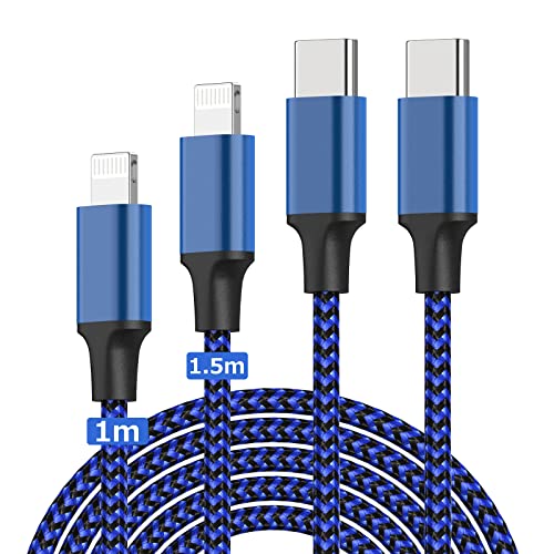 Sundix USB C iPhone Ladekabel-2Pack 1M+1.5M,Zertifiziert Usb C Kabel schnelles Laden für iPhone 12/14/14pro/13/13 Pro Max/mini/12 Pro/12 mini/11/XR/XS/X/8/8P usw. von Sundix