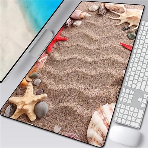 Mauspad,großes rutschfestes Mauspad,Waschbar für Kabellose Maus Laptop PC Büro Zuhause Arbeiten Spiele - Meeresseestern,600x300x2mm von Suneve