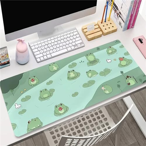 Suneve Süße Frösche Mousepad XXL,Mauspad 700x300x3mm Gaming Mauspad mit Genähten Kanten,rutschfeste Gummimatte,wasserdichte Mauspad Desk Mat für Zuhause,Büro,Gaming Mauspad Suneve Süße Frösche Mousepad XXL,Mauspad 700x300x3mm Gaming Mauspad mit Genähten Kanten,rutschfeste Gummimatte,wasserdichte Mauspad Desk Mat für Zuhause,Büro,Gaming Mauspad von Suneve