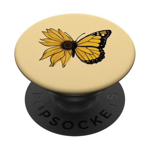 Sonnenblume und halber Schmetterling PopSockets Klebender PopGrip Sonnenblume und halber Schmetterling PopSockets Klebender PopGrip von Sunflower Phone Popper