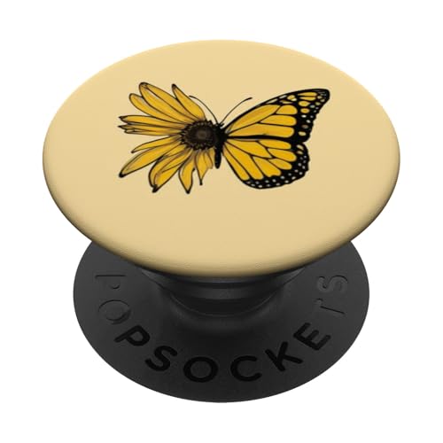 Sonnenblume und halber Schmetterling PopSockets Klebender PopGrip Sonnenblume und halber Schmetterling PopSockets Klebender PopGrip von Sunflower Phone Popper