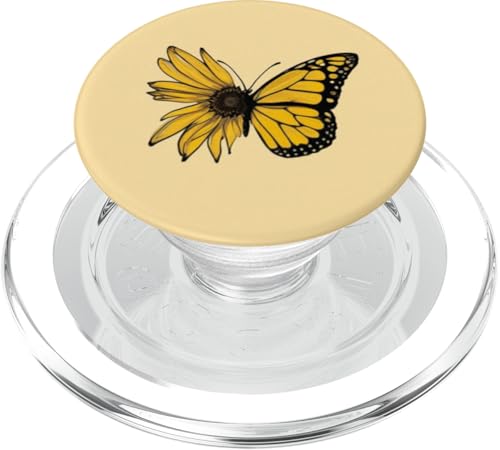 Sonnenblume und halber Schmetterling PopSockets PopGrip für MagSafe Sonnenblume und halber Schmetterling PopSockets PopGrip für MagSafe von Sunflower Phone Popper