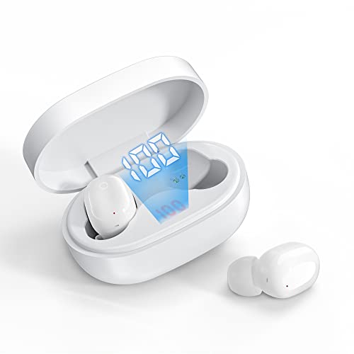 Kopfhörer Kabellos, In Ear Bluetooth 5.2 Kopfhörer mit Mikrofon, HiFi Stereo, Kabellose Kopfhörer mit LED-Anzeige, Wireless Noise Cancelling Earbuds für Arbeit, Studium und Reisen, Weiß von Sungive