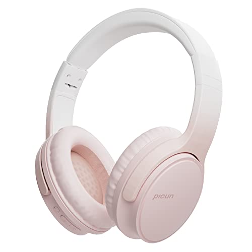 Sungive Bluetooth Kopfhörer Over Ear, Kabellos Kopfhörer mit Mikrofon, Berührungssteuerung, Leicht, Bluetooth 5.3 Faltbares Wireless Headphones für Handys/Laptops/PC -Rosa von Sungive