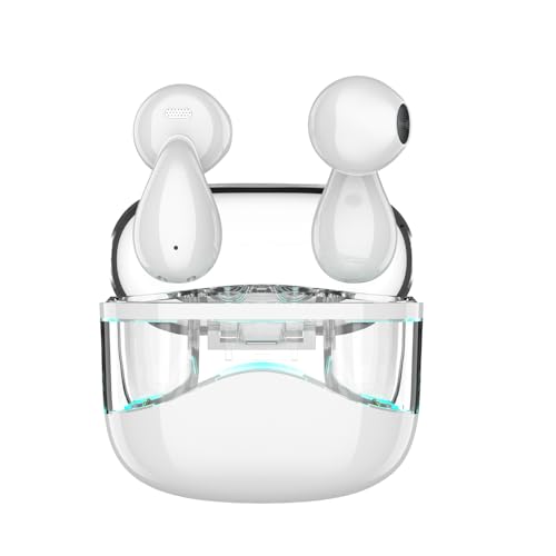Sungive In-Ear Kopfhörer Bluetooth 5.4 TWS, unabhängige L/R Kanäle für Mono-/Stereo-Nutzung, ENC, Hi-Fi, 200 mAh USB-Ladecase, Lange Akkulaufzeit, kompatibel mit iOS/Android/Windows.(Weiß) von Sungive