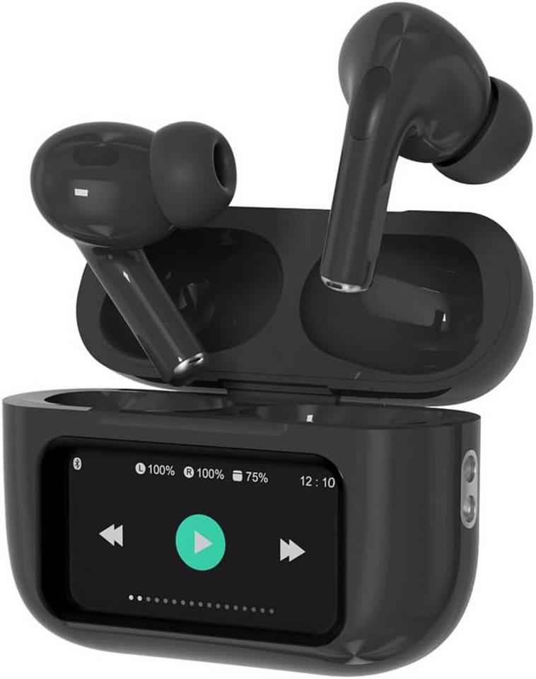 Sungive mit Klare Sprachqualität Das integrierte Mikrofon mit ENC-Technologie In-Ear-Kopfhörer (Klare Sprachqualität: Das integrierte Mikrofon mit ENC-Technologie filtert Störgeräusche zuverlässig heraus und sorgt für verständliche Gespräche – perfekt für Meetings und Anrufe., Intuitive Steuerung 1,47-Zoll-Touchdisplay erlaubt einfache Bedienung) von Sungive