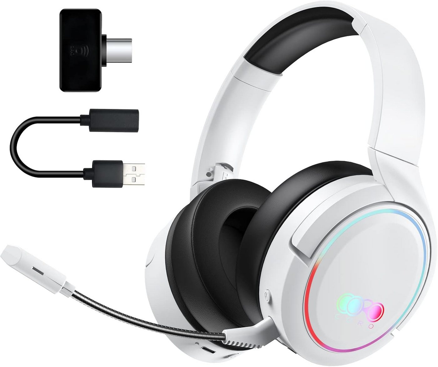 Sungive mit Mikrofon, 2,4 GHz Surround Sound, Ultraniedrige Latenz Langle Akku Gaming-Headset (Lange Akkulaufzeit: Bis zu 20 Stunden im 2,4 GHz-Modus und 35 Stunden im Bluetooth-Modus – ideal für lange Sessions oder Reisen., Bluetooth, Hochwertiger Surround Sound 50-mm-Treiber und hochempfindlicher helfen) Sungive mit Mikrofon, 2,4 GHz Surround Sound, Ultraniedrige Latenz Langle Akku Gaming-Headset (Lange Akkulaufzeit: Bis zu 20 Stunden im 2,4 GHz-Modus und 35 Stunden im Bluetooth-Modus – ideal für lange Sessions oder Reisen., Bluetooth, Hochwertiger Surround Sound 50-mm-Treiber und hochempfindlicher helfen) von Sungive