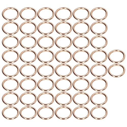 Sunicon 50pcs Metallringe 15x3mm Eisenmaterial robustes haltbares multifunktionales Exquisito -Ringe Metall (Gold) von Sunicon