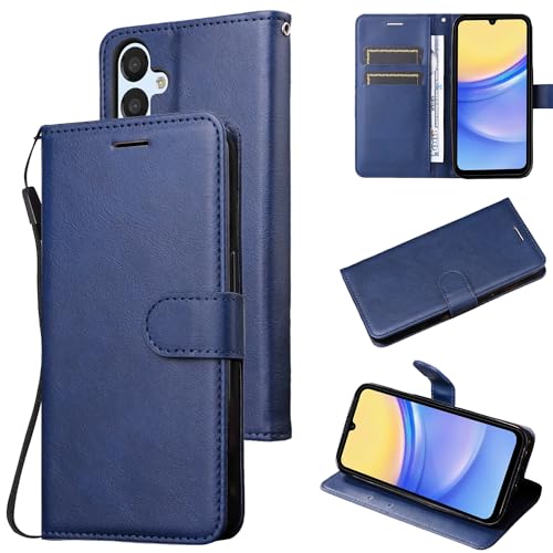 Sunily Handyhülle für Samsung Galaxy A15 5G / 4G Hülle Leder PU, RFID-Blockierung Schutz Klapphülle für Samsung A15 Hülle mit Ständer Magnet Flip Case Wallet Kartenfach 360 Stoßfeste Schutzhülle, Blau Sunily Handyhülle für Samsung Galaxy A15 5G / 4G Hülle Leder PU, RFID-Blockierung Schutz Klapphülle für Samsung A15 Hülle mit Ständer Magnet Flip Case Wallet Kartenfach 360 Stoßfeste Schutzhülle, Blau von Sunily