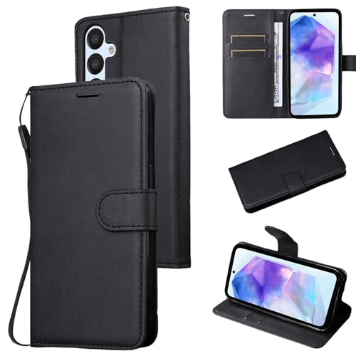 Sunily Handyhülle für Samsung Galaxy A55 5G Hülle Leder PU, RFID-Blockierung Klapphülle für Samsung A55 5G Hülle mit Ständer Magnet Flip Case Wallet Kartenfach 360 Stoßfeste Schutzhülle, Schwarz Sunily Handyhülle für Samsung Galaxy A55 5G Hülle Leder PU, RFID-Blockierung Klapphülle für Samsung A55 5G Hülle mit Ständer Magnet Flip Case Wallet Kartenfach 360 Stoßfeste Schutzhülle, Schwarz von Sunily