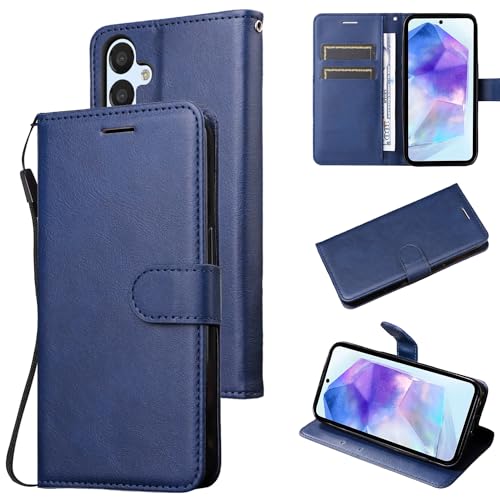 Sunily Handyhülle für Samsung Galaxy A55 5G Hülle Leder PU, RFID-Blockierung Schutz Klapphülle für Samsung A55 5G Hülle mit Ständer Magnet Flip Case Wallet Kartenfach 360 Stoßfeste Schutzhülle, Blau Sunily Handyhülle für Samsung Galaxy A55 5G Hülle Leder PU, RFID-Blockierung Schutz Klapphülle für Samsung A55 5G Hülle mit Ständer Magnet Flip Case Wallet Kartenfach 360 Stoßfeste Schutzhülle, Blau von Sunily