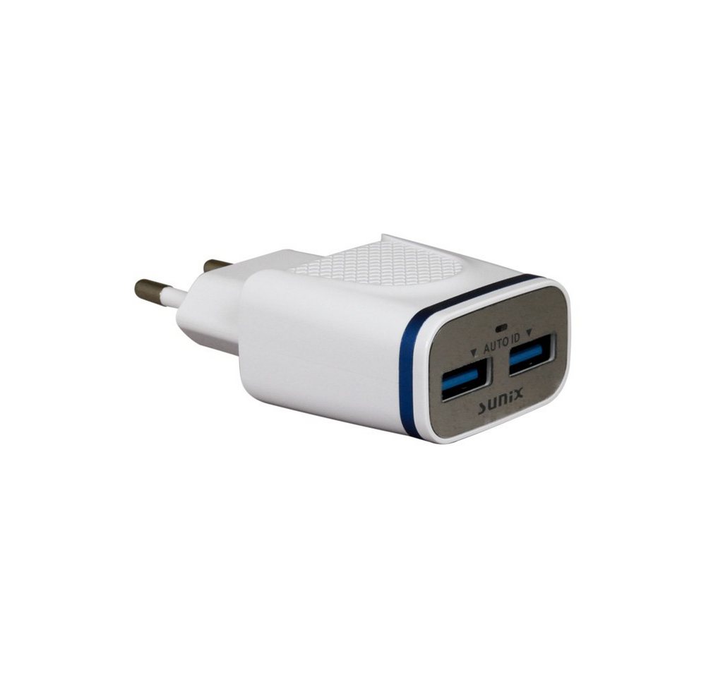 Sunix Sunix 2.1A Schnellladegerät Dual Port 2xUSB + 1.2M Micro-USB Kabel Handy-Netzteile von Sunix