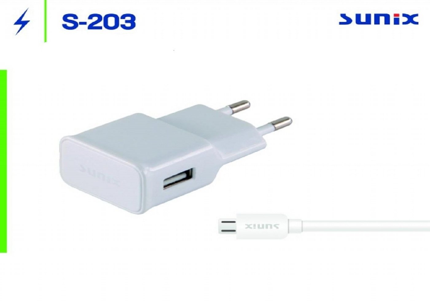 Sunix Sunix Netzteil Ladegerät Micro-Usb Tragbares Reiseladegerät 1,2m Weiß Handy-Netzteile Sunix Sunix Netzteil Ladegerät Micro-Usb Tragbares Reiseladegerät 1,2m Weiß Handy-Netzteile von Sunix