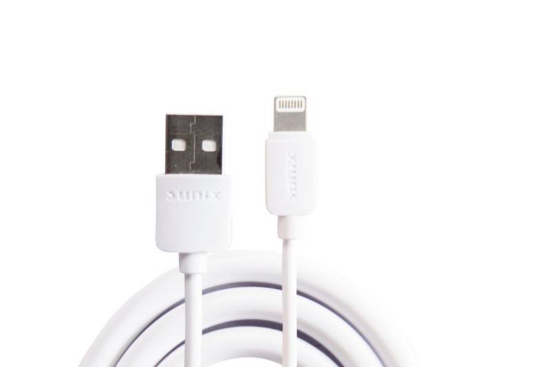 Sunix USB iOS 3A Ladekabel Fast Charge Schnellladekabel für iPhone weiß Smartphone-Kabel von Sunix