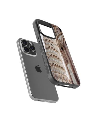 Sunny-Case 2D Case Handyhülle Pisa schiefe Turm Nr.946 Italien Land Reise Urlaub Stiefel Schutz Bumper Hülle kompatibel mit iPhone 16 Plus mit 2X Display Glas Folie 9H von Sunny-Case