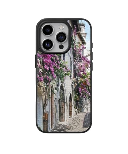 Sunny-Case 2D Case Handyhülle Sizilien Dorf Flieder Blüte Nr.945 Italien Land Reise Urlaub Stiefel Schutz Bumper Hülle kompatibel mit Samsung S22 von Sunny-Case
