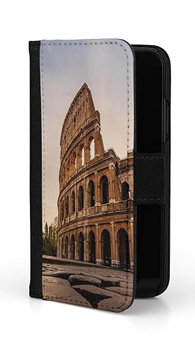 Sunny-Case Flip Case Klapphülle Kollosseum Rom Spiele Gladiator Nr.944 Italien Land Reise Urlaub Stiefel Schutz Bumper Hülle kompatibel mit Samsung A15 von Sunny-Case