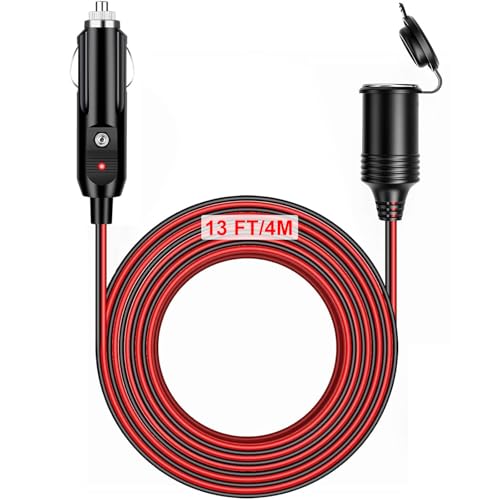 SunnyOcean 13FT/4M KFZ Zigarettenanzünder Verlängerung, 12V/24V Auto Zerlängerungskabel, 16AWG Zigarettenanzünder Stecker Buchse Adapter mit 15A Sicherung, für LKWs, Vans, und Ausrüstung SunnyOcean 13FT/4M KFZ Zigarettenanzünder Verlängerung, 12V/24V Auto Zerlängerungskabel, 16AWG Zigarettenanzünder Stecker Buchse Adapter mit 15A Sicherung, für LKWs, Vans, und Ausrüstung von SunnyOcean