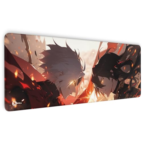 Gaming Mauspad XXL - 4 mm Premium-Dicke, Ultra-Glatte Oberfläche, Mousepad mit vernähten Rändern, rutschfest - stylisch & langlebig für Dein Gaming Setup (Anime Fight, 800 x 300 x 4 mm) von Sunnywall