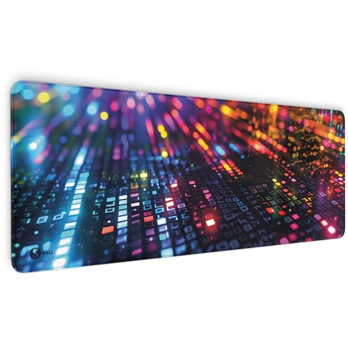 Gaming Mauspad XXL - 4 mm Premium-Dicke, Ultra-Glatte Oberfläche, Mousepad mit vernähten Rändern, rutschfest - stylisch & langlebig für Dein Gaming Setup (Datamoshing Matrix, 800 x 300 x 4 mm) von Sunnywall