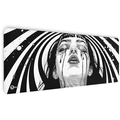 Gaming Mauspad XXL - 4 mm Premium-Dicke, ultra-glatte Oberfläche, Mousepad mit vernähten Rändern, rutschfest, stylisch, langlebiges Gaming Setup inkl. Desktop Wallpaper (Crying Girl, 800 x 300 x 4 mm) Gaming Mauspad XXL - 4 mm Premium-Dicke, ultra-glatte Oberfläche, Mousepad mit vernähten Rändern, rutschfest, stylisch, langlebiges Gaming Setup inkl. Desktop Wallpaper (Crying Girl, 800 x 300 x 4 mm) von Sunnywall