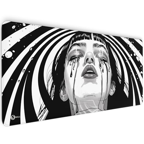 Gaming Mauspad XXL - 4 mm Premium-Dicke, ultra-glatte Oberfläche, Mousepad mit vernähten Rändern, rutschfest, stylisch, langlebiges Gaming Setup inkl. Desktop Wallpaper (Crying Girl, 900 x 400 x 4 mm) Gaming Mauspad XXL - 4 mm Premium-Dicke, ultra-glatte Oberfläche, Mousepad mit vernähten Rändern, rutschfest, stylisch, langlebiges Gaming Setup inkl. Desktop Wallpaper (Crying Girl, 900 x 400 x 4 mm) von Sunnywall