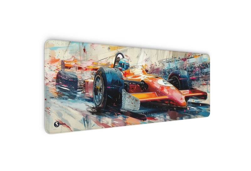 Sunnywall Gaming Mauspad Premium XXL - 4 mm Dicke inkl. Wallpaper (Mauspad: Rennwagen F1), Ultra-Glatte Oberfläche, vernähte Ränder, rutschfest, langlebig von Sunnywall