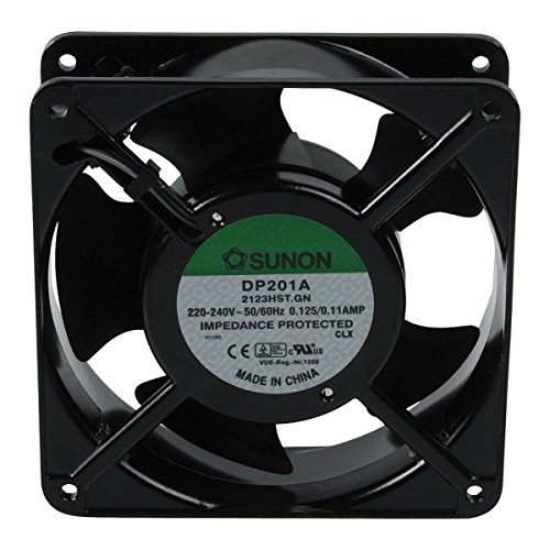 SUNON DP201A Axiallüfter (230 V/AC, 120 mm x 120 mm x 38 mm) schwarz von Sunon