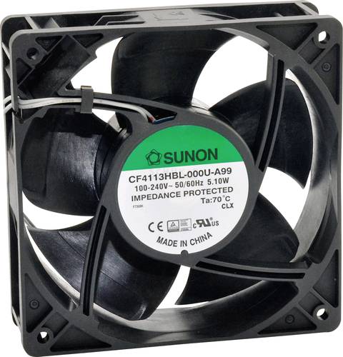 Sunon CF4113HBL-000U-A99 Axiallüfter 230 V/AC 185.14 m³/h (L x B x H) 120 x 120 x 38mm von Sunon