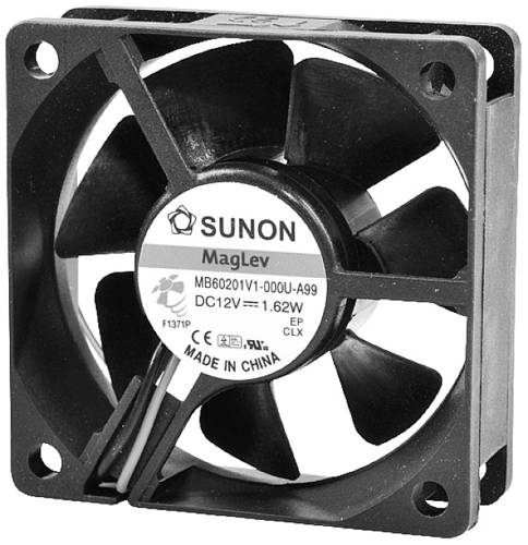 Sunon DC-Axiallüfter Serie MB/EB 60x60x20mm Axiallüfter 12V 39.06 m³/h (L x B x H) 60 x 60 x 20mm von Sunon