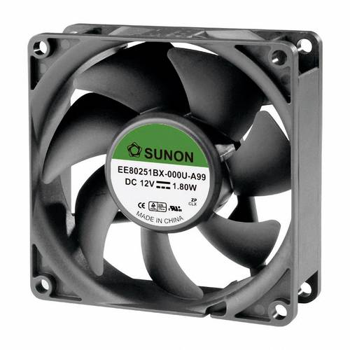 Sunon EE80251BX-000U-A99 Axiallüfter 12 V/DC 76.45 m³/h (L x B x H) 80 x 80 x 25mm von Sunon