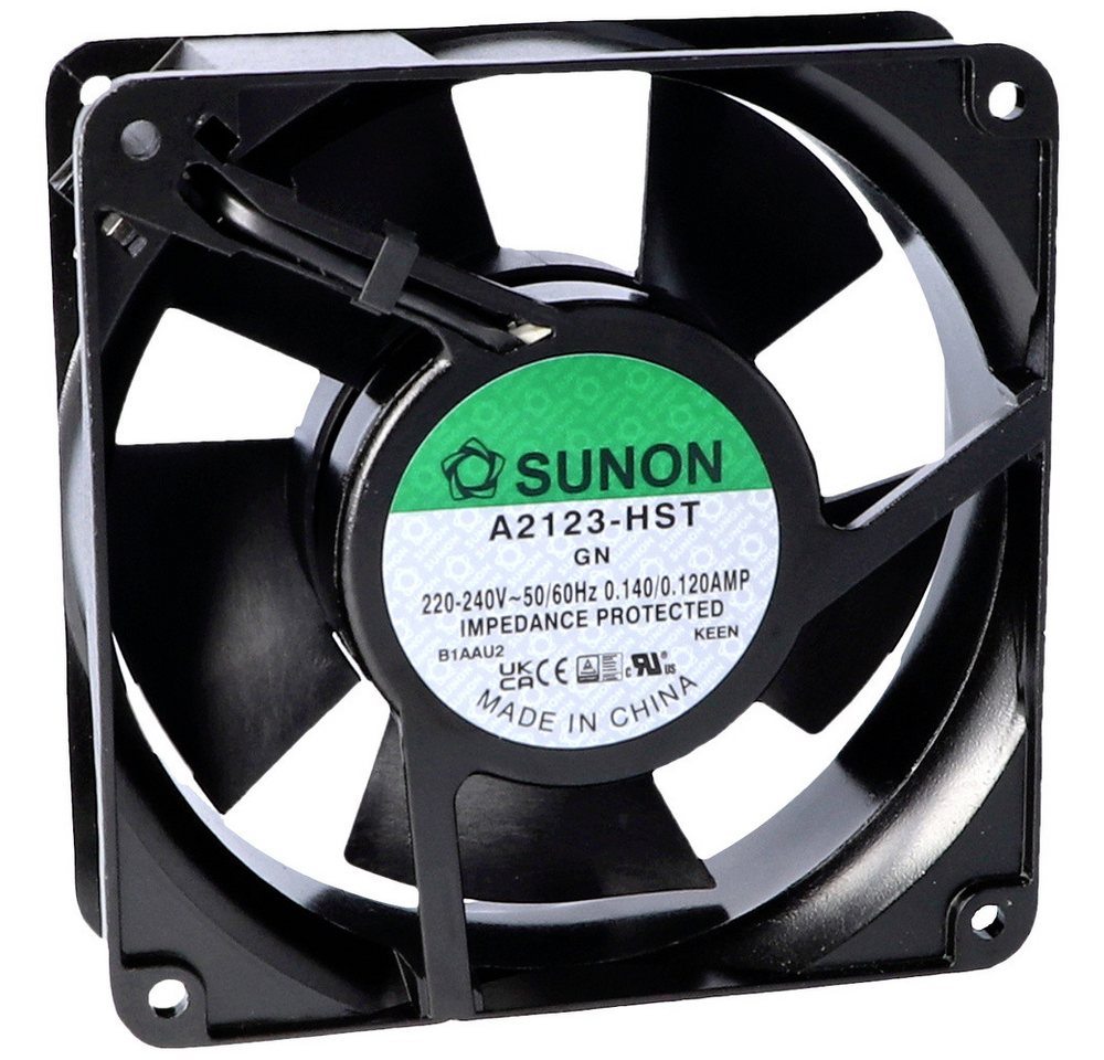 Sunon Gehäuselüfter Sunon A2123-HST.(7).GN Axiallüfter 230 V/AC 190.24 m³/h (L x B x H) 38 von Sunon