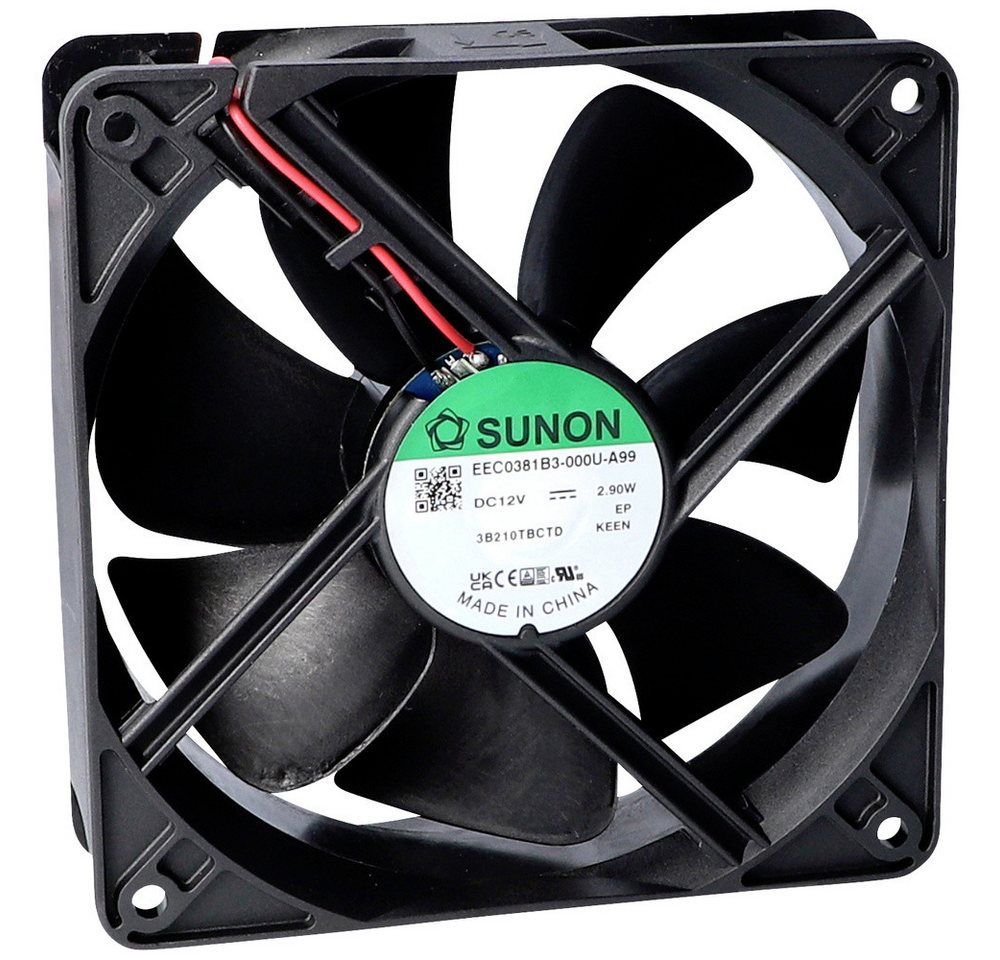 Sunon Gehäuselüfter Sunon EEC0381B2-000U-A99 Axiallüfter 12 V/DC 197.03 m³/h (L x B x H) 3 von Sunon