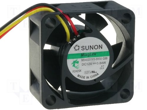 Sunon Lüfter 40x40x20mm MF40201V1-G99 DC 12V 7000 U/min 26dBA Vapolager 3 Litzen von Sunon