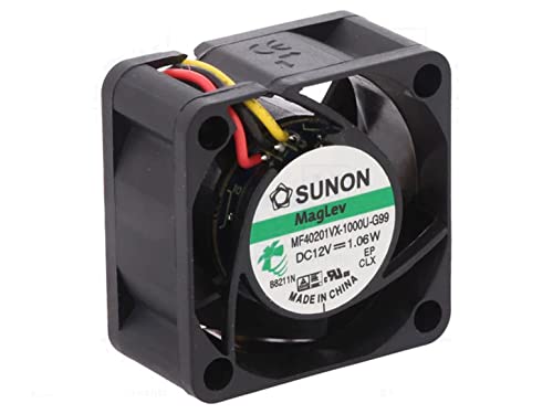 Sunon Lüfter 40x40x20mm MF40201VX-G99 DC 12V 8200 U/min 28dBA Vapolager 3 Litzen von Sunon