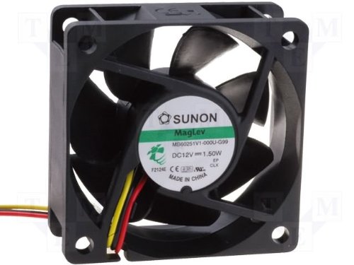 Sunon Lüfter 60x60x25mm MF60251V1-G99 DC 12V 4500 U/min 27dBA Vapolager 3 Litzen Sunon Lüfter 60x60x25mm MF60251V1-G99 DC 12V 4500 U/min 27dBA Vapolager 3 Litzen von Sunon