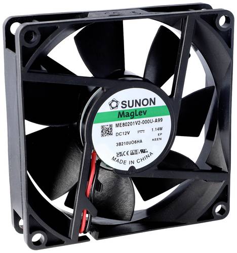 Sunon ME80201V2-000U-A99 Axiallüfter 12 V/DC 56.05 m³/h (L x B x H) 20 x 80 x 80mm von Sunon